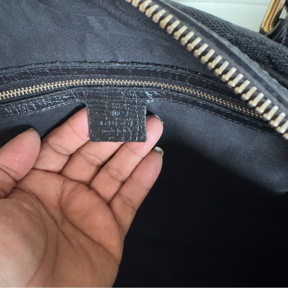 Gucci Black Horsebit GG web Canvas Boston  Bag - Picture 5 of 14